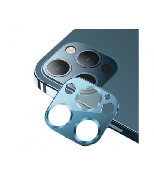 Protectie Camera Usams Metal si Sticla Securizata Pentru iPhone 12 Pro Albastru